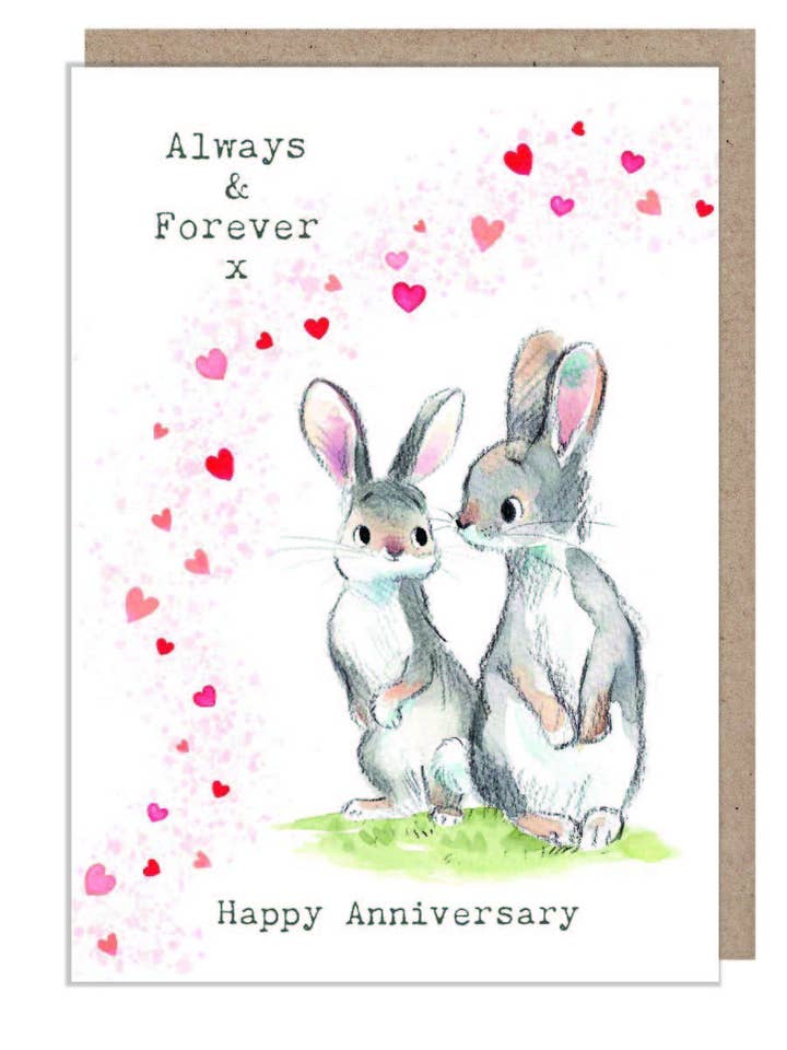 Anniversaire - Lapins - BWE035 pour la vente par Paper Shed Design Ltd