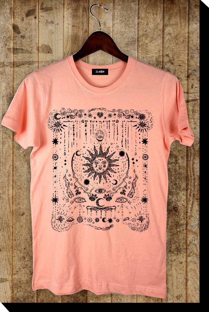 2&moon - Vente T-shirt sérigraphié – femme - T-shirt à motif étoiles, soleil et lune7