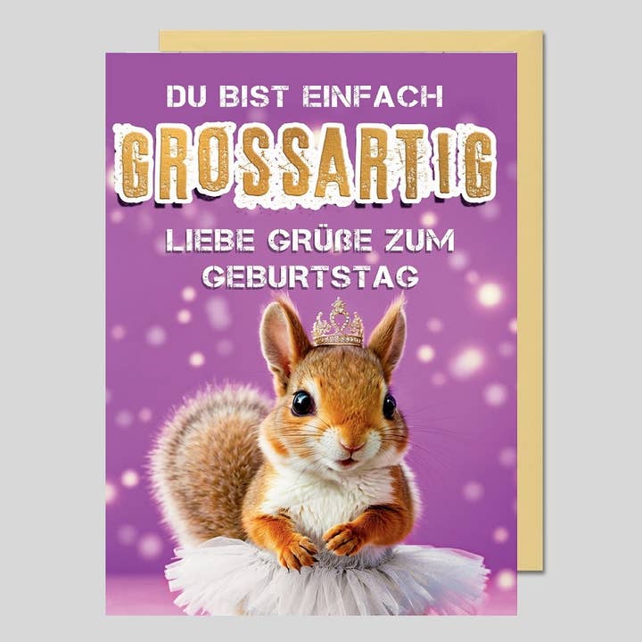Michel-Verlag GmbH – Engroshandel Fødselsdagskort – Sødt egern fødselsdagskort UK-35051