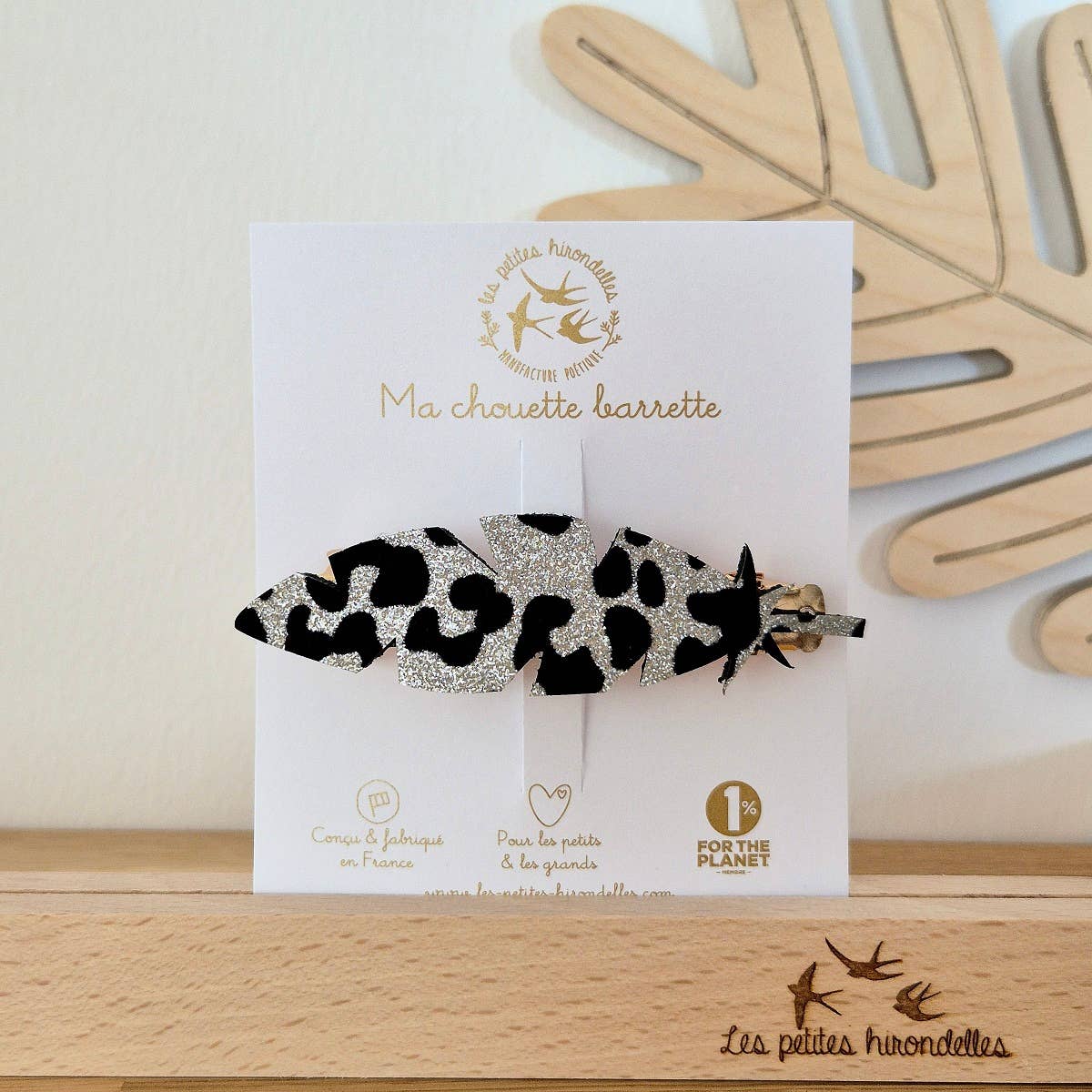 Les Petites Hirondelles - Vendita all'ingrosso Fermaglio per capelli - Donna - Barretta a clip piuma glitterata2