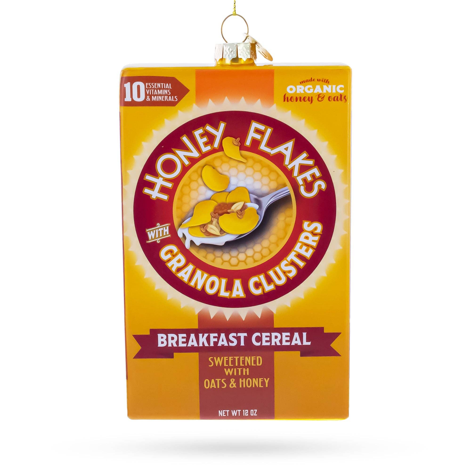 BestPysanky - Vente Objets de décoration - Ornement de Noël en verre en forme de céréale granola aux flocons de miel1