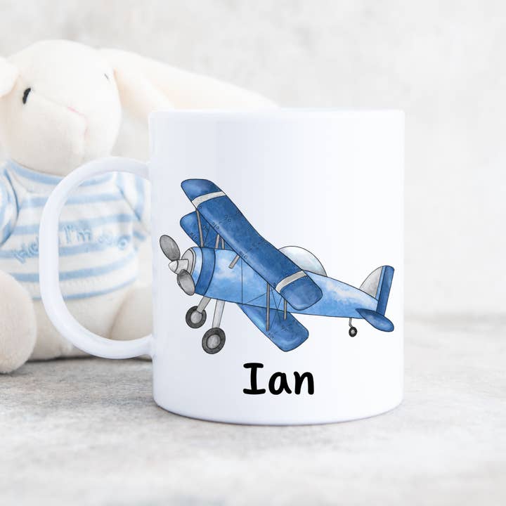 Personlig blå flygplansmugg för wholesale av MerikaArt