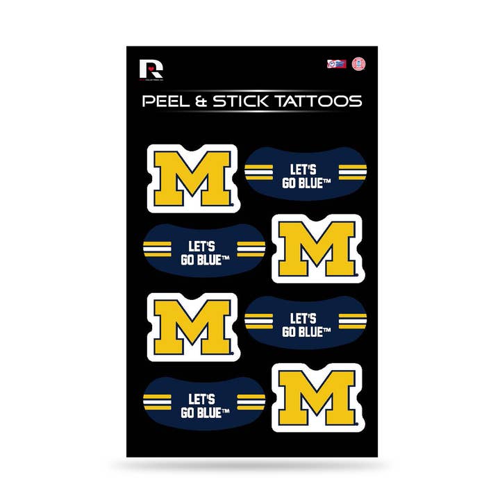 Michigan Peel & Stick Temporary Tattoos for wholesale by Rico Industries