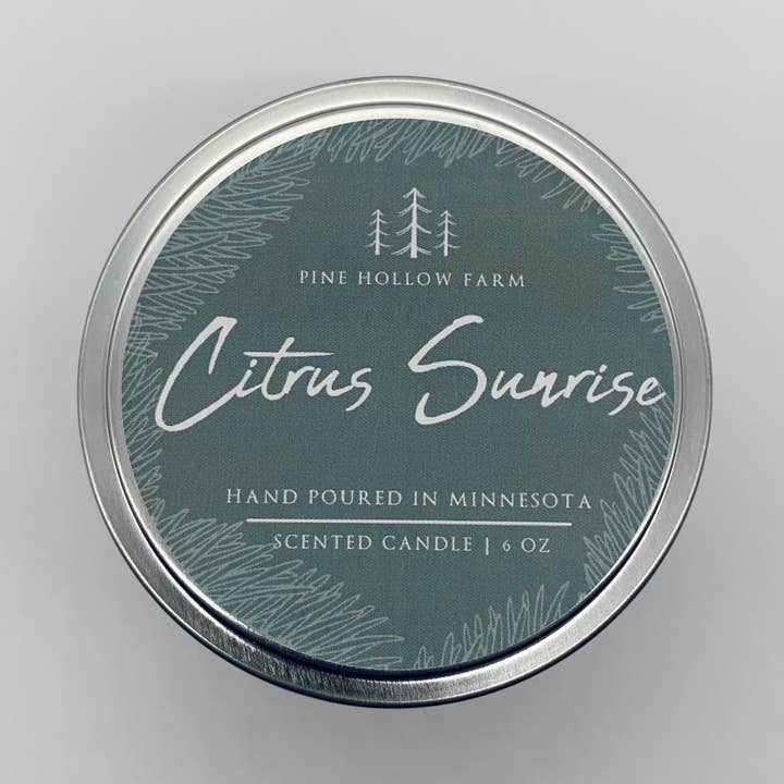 Citrus Sunrise | Wood Wick Soy Candle for wholesale by Pine Hollow Farm LLC