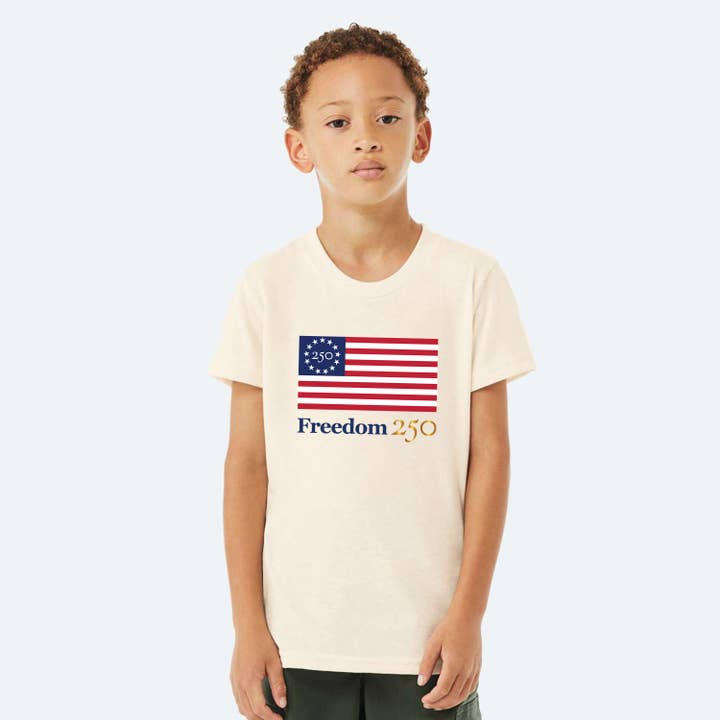 Freedom 250 Officially Licensed Event Logo: Youth T-Shirt for wholesale by Creative Knitwear