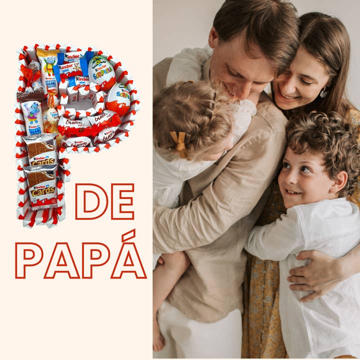 IAMI – wholesale Chokladkartong – Fars dag-present från Kinder – bokstaven P fylld med choklad1