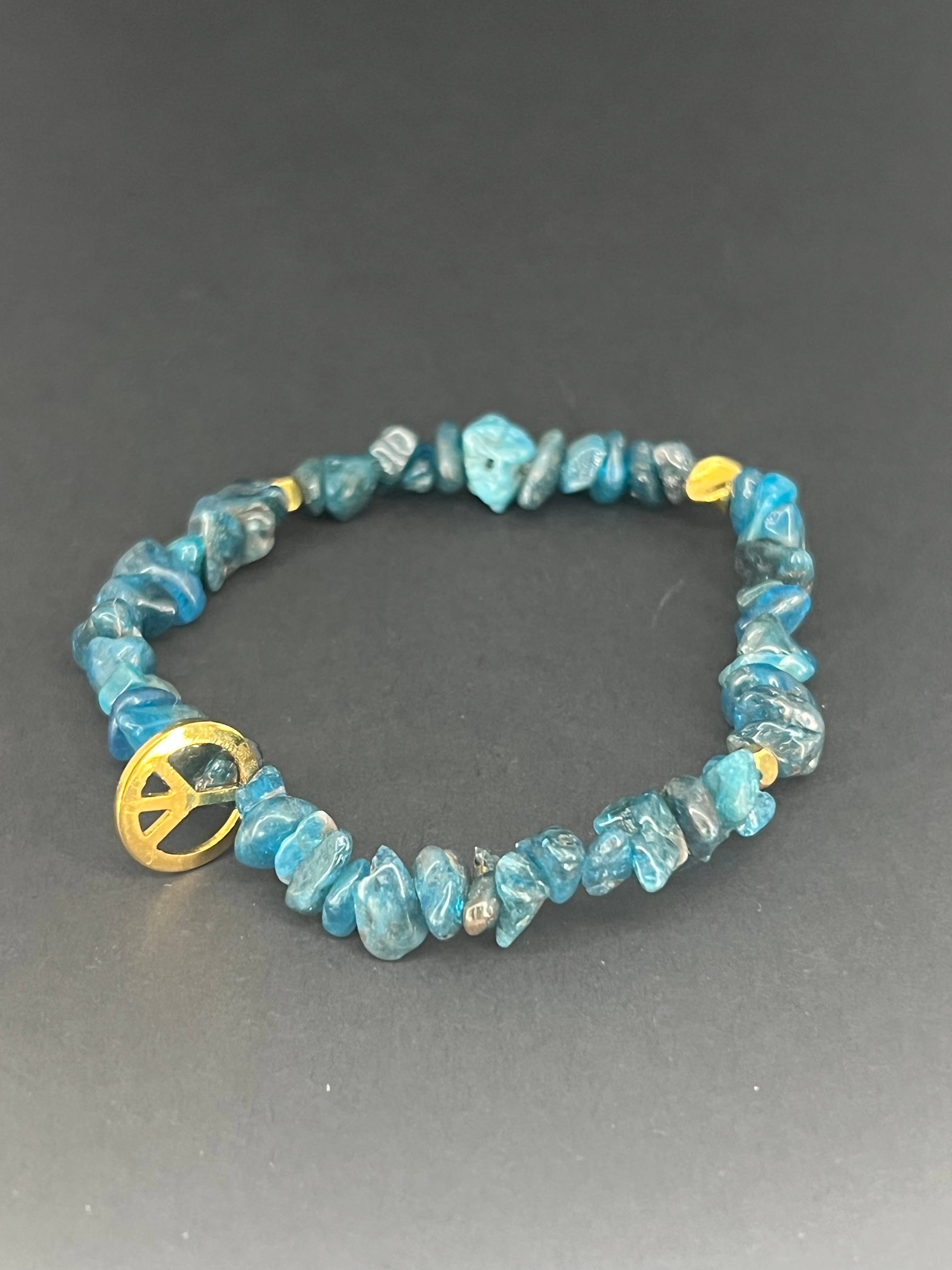 Téha Créations – Großhandel Perlenarmband – Apatit-Chip-Armband0