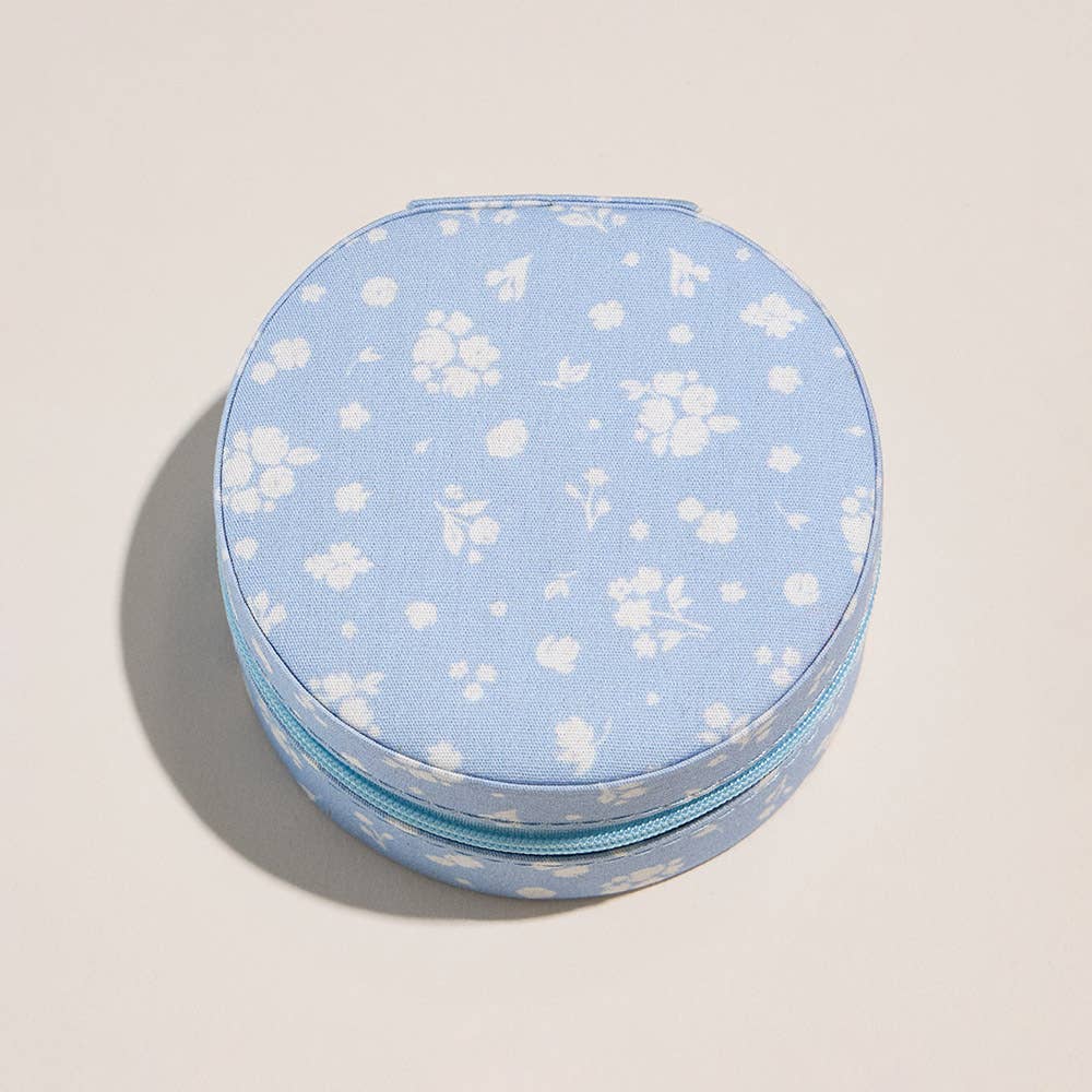 Sensibling Corp. - Wholesale Jewelry Box/Organizer - Flower Pattern Portable Round Jewelry Box2