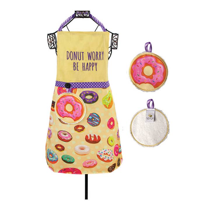 Manual Woodworkers and Weavers, Inc. - Vendita all'ingrosso Grembiuli - Grembiule Don't Worry Be Happy con asciugamano