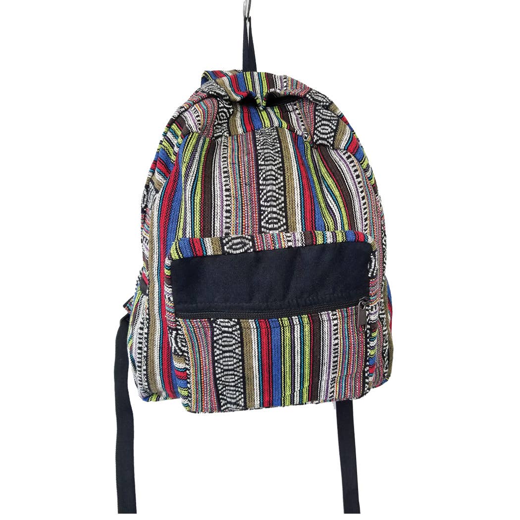 Yak & Yeti - Wholesale Backpack - Unisex - SALE Gheri Backpack Multi-Color Striped Design1