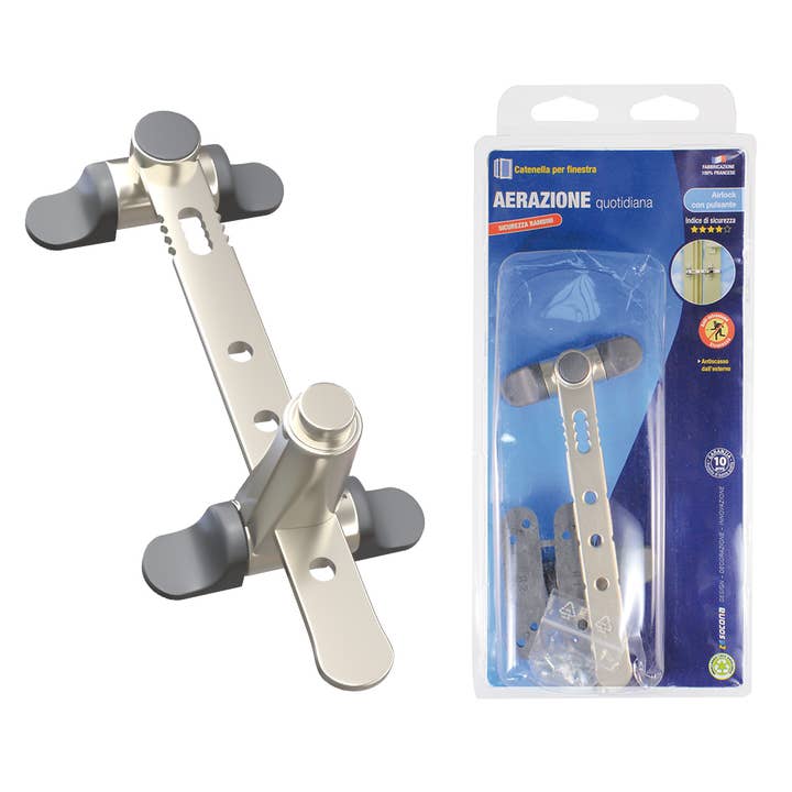 Airlock Push Button Satin Chrome BL 1 PC for wholesale by Idea Casa