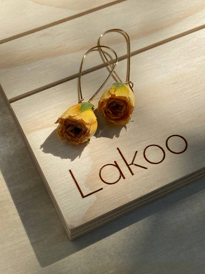 Brincos Rose Drop por atacado de Lakoo Designs