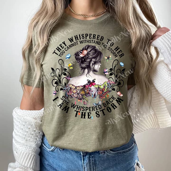 Sie flüsterten ihr zu „Du kannst dem Sturm nicht standhalten“, flüsterte sie zurück: „Ich bin der Sturmtransfer“. für den Großhandel von BrandlyNew