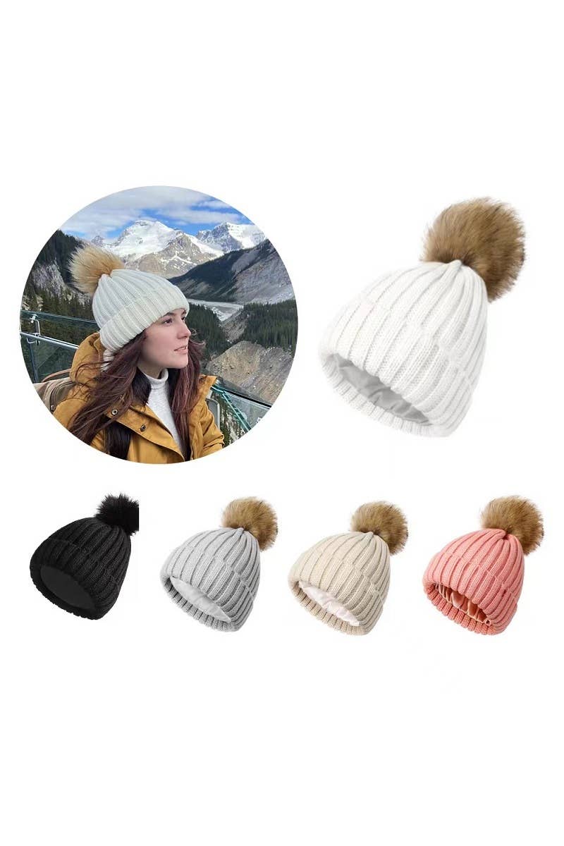 Vanilla Monkey - Wholesale Beanie - Women's - Ribbed Knitted Pom Pom Beanie2