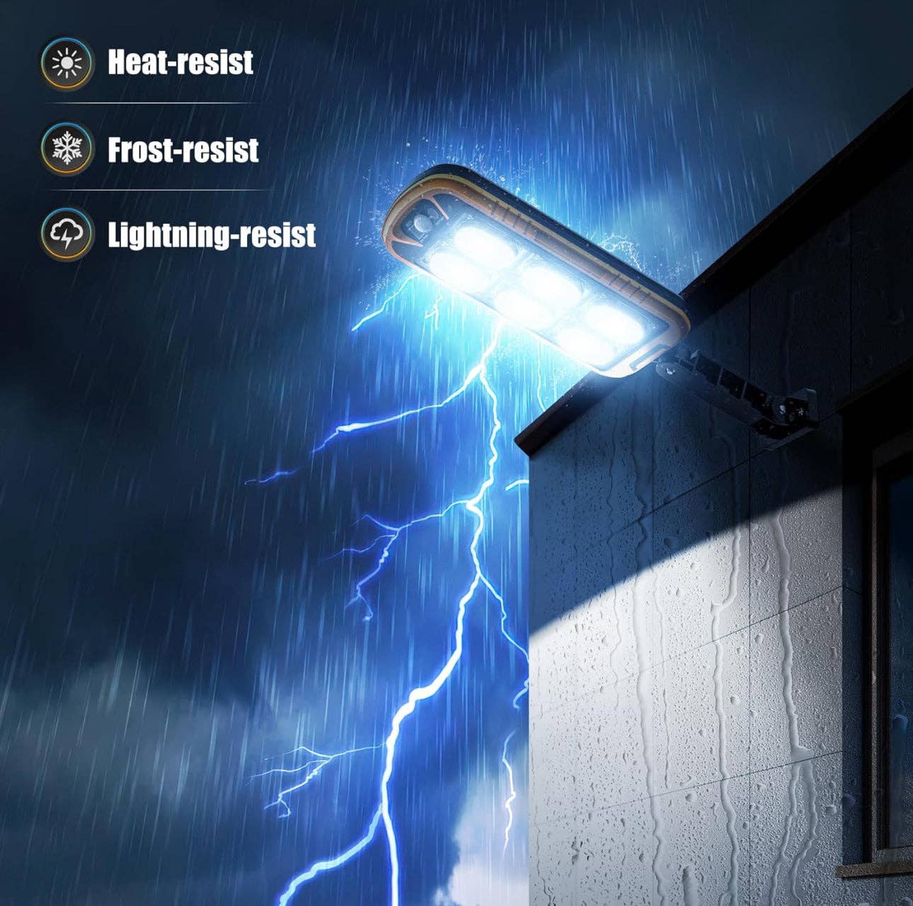 OutdoorSolarOutlet - Wholesale Outdoor/Lawn Light - SmartYard Solar Lights Outdoor Motion Sensor Light, 7000K Solar Street Lights with Remote Control, Dusk to Dawn Flood Light Outdoor, IP65 Waterproof Security Light (4 Packs)4