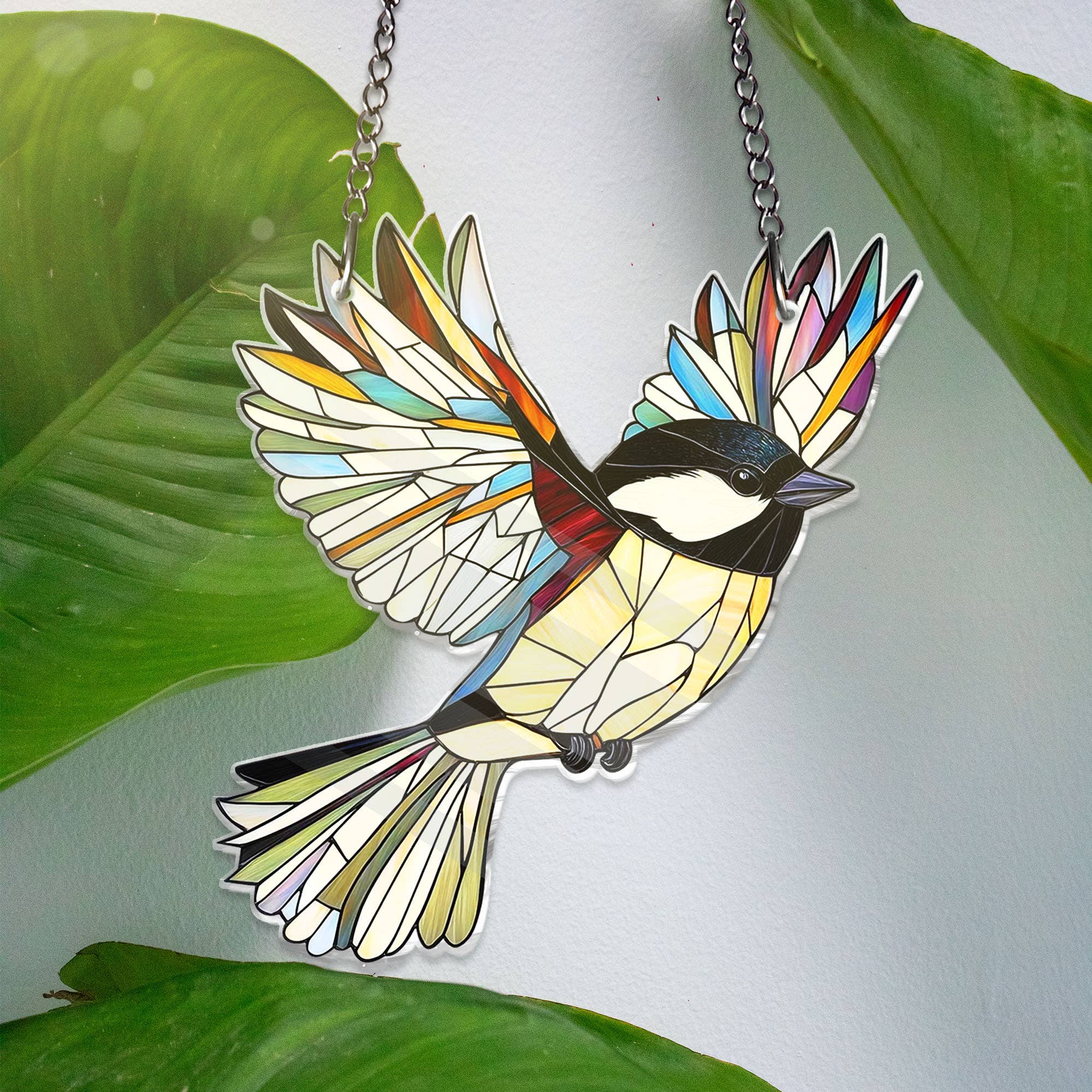 Merchemy - Wholesale Wall Decor - Kids & Baby - Chickadee ACRYLIC Window Hanging Décor, Bird Lovers Gifts