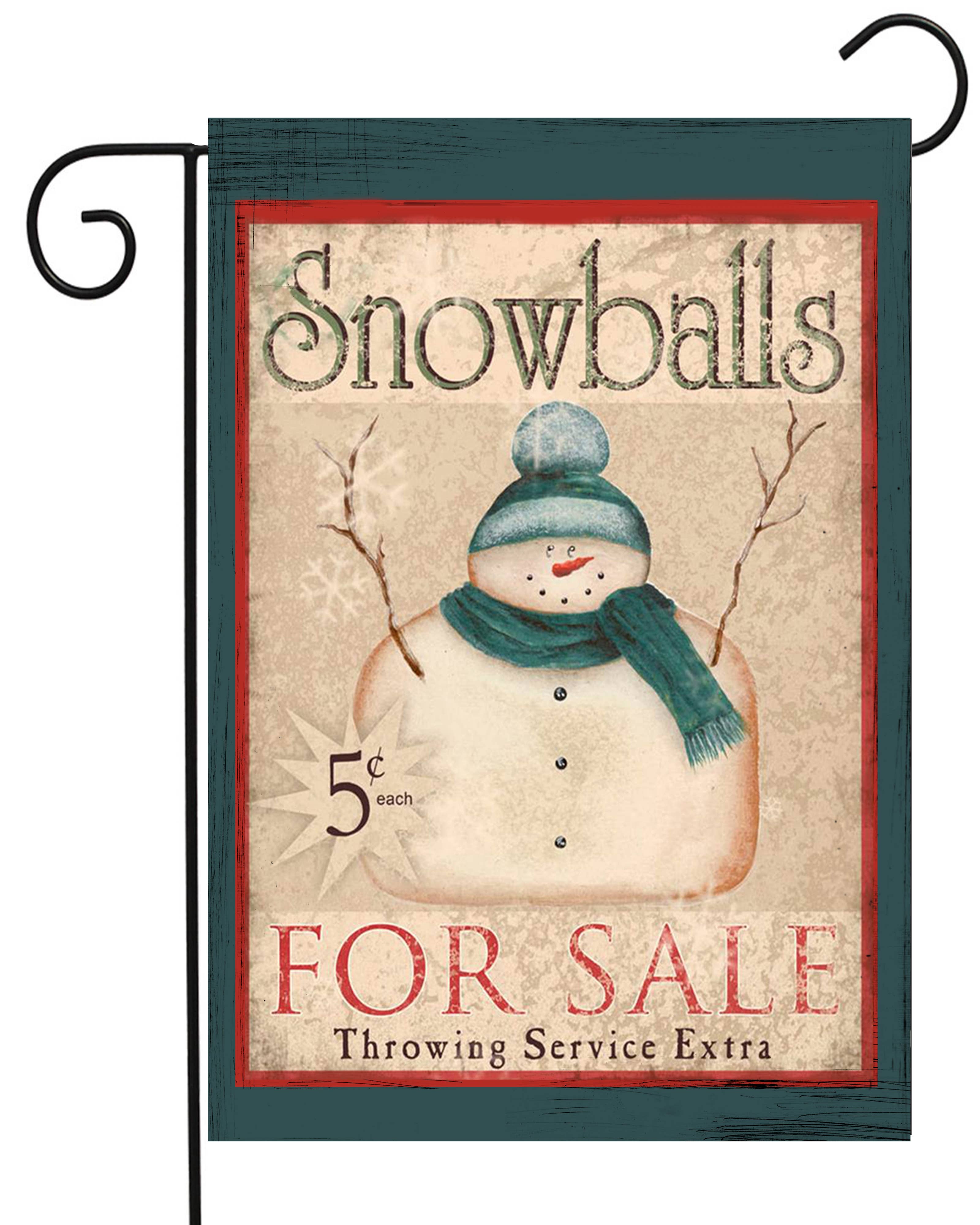 Happy Cow Lawn Decor - Vendita all'ingrosso Bandiere - Bandiera da giardino Snowballs in vendita #G2347