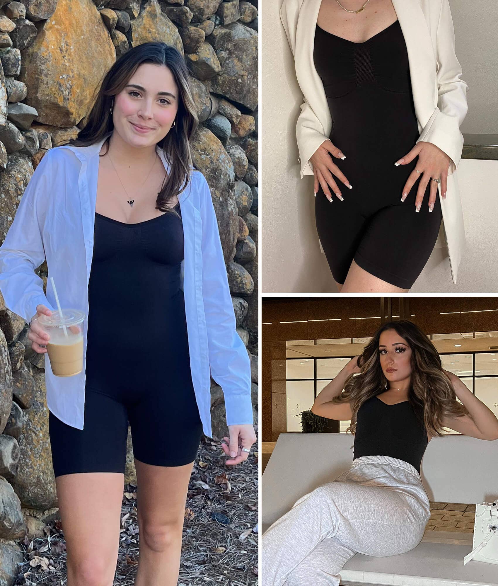 ShaperX Shapewear - Wholesale Shapewear - Women's - SHAPERX Seamless Wide Starps Mid-Thigh Bodysuit7