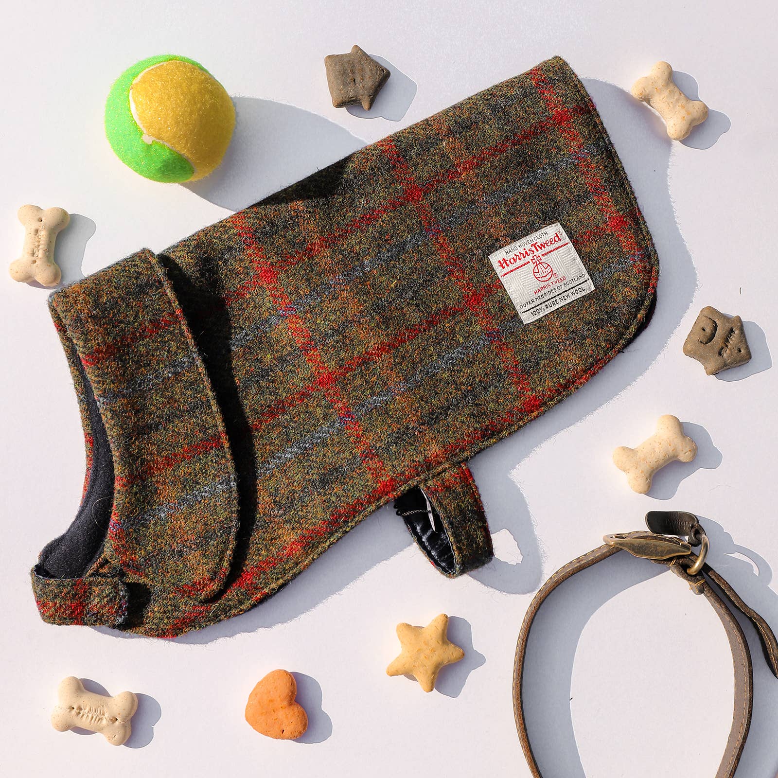 Ibrand - Vente Veste – chien - Veste tartan pour chien en Harris Tweed - Manteau pour animal de compagnie12