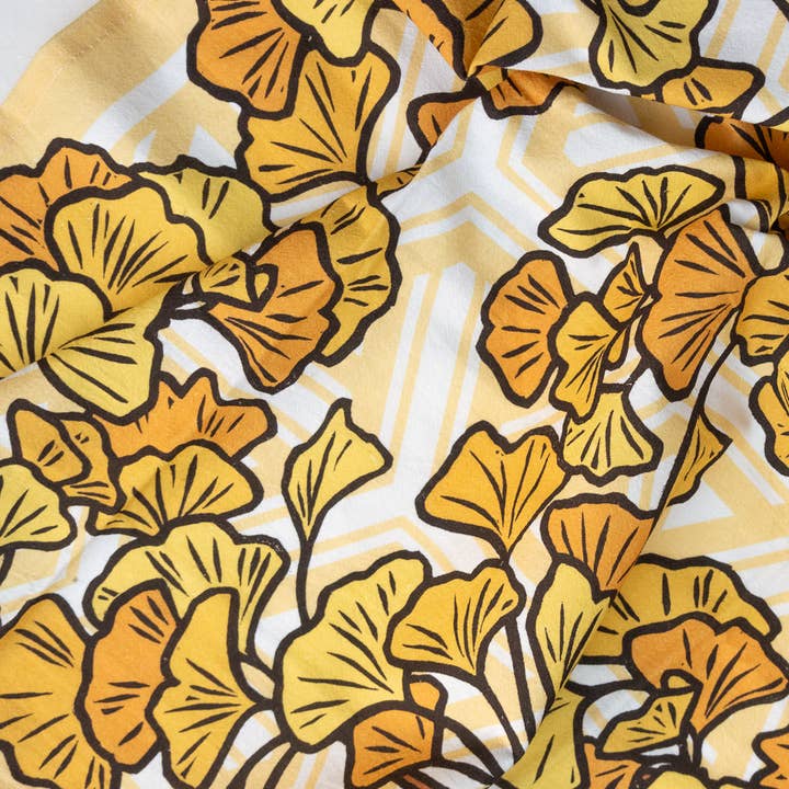 Lauren Nishizaki Designs - Wholesale Tea Towel - Ginkgo Kitchen Towel3