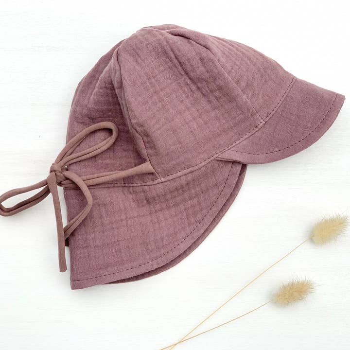 Zonnehoed Musselin driedubbele gaas mauve voor wholesale door lütt & Lang