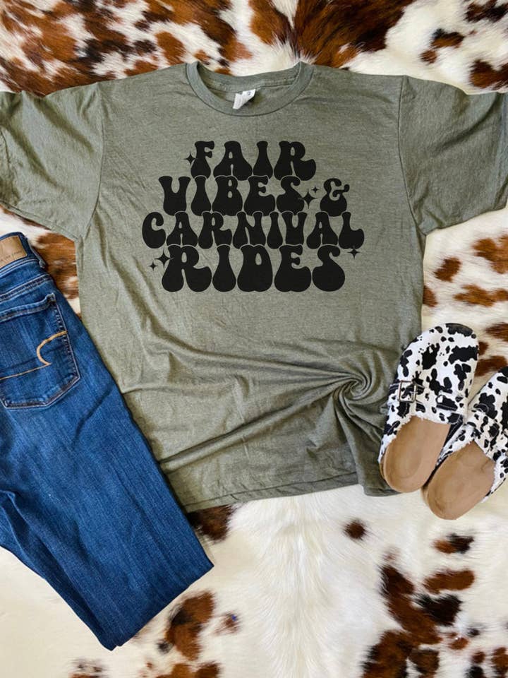 Camiseta Fair Vibes and Carnival Rides para venta al por mayor de Cute As A Rustic Button