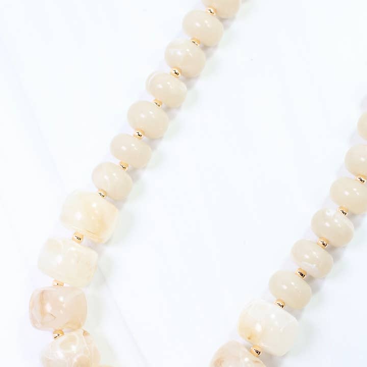 Milford Chunky Bead Necklace Natural and other Purchase Wholesale chunky necklace beads. Free Returns & Net 60 Terms on Faire trending on Faire.