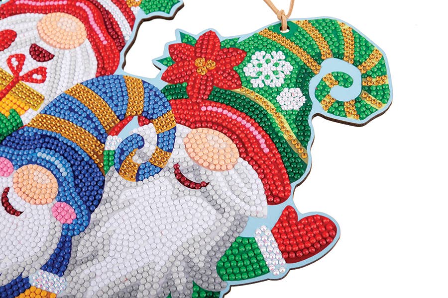 Outset Games and Cobble Hill Puzzles - Wholesale DIY Craft Kit - Crystal Art Deco Kit: Hanging Gnomes2