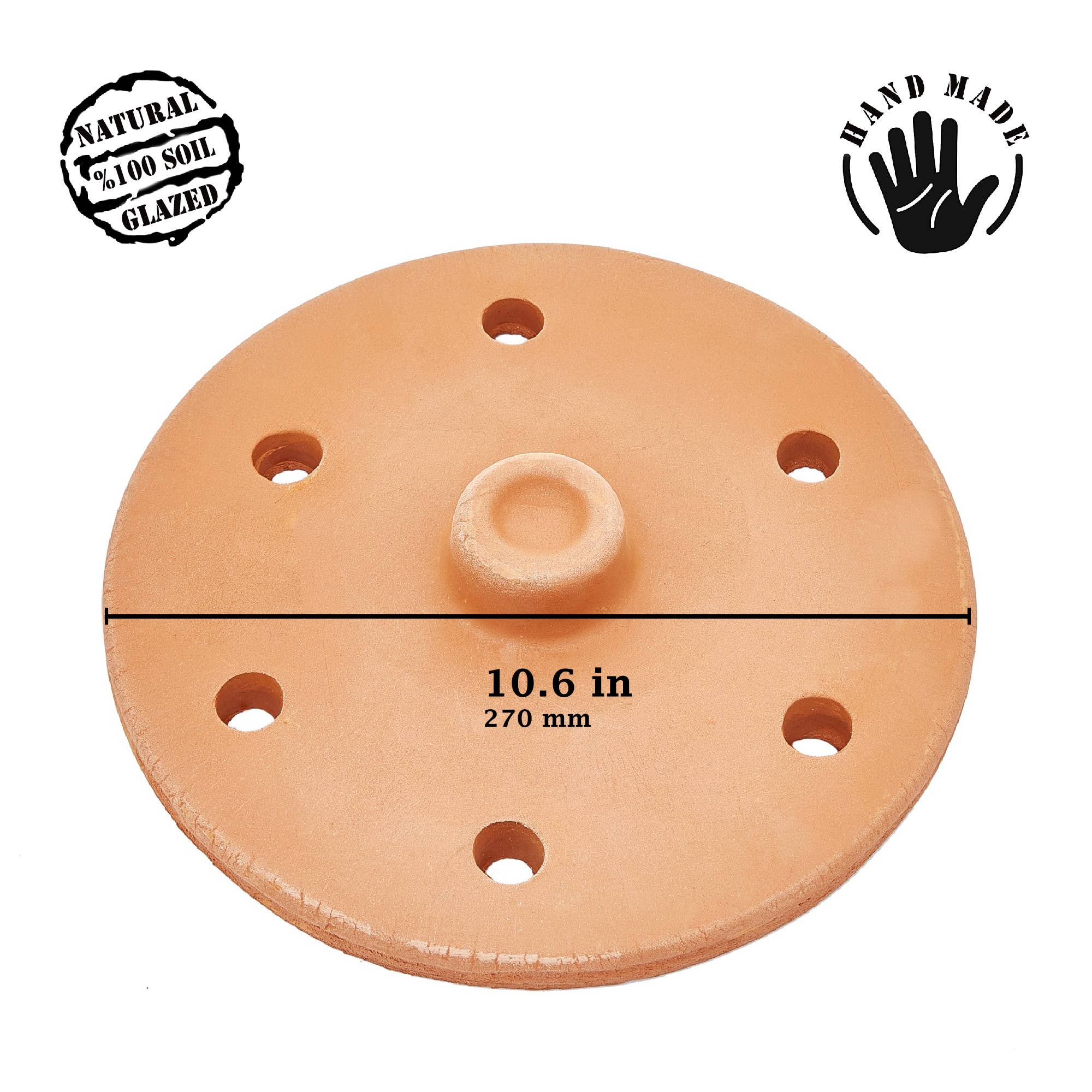 Hakan - Vendita all'ingrosso Utensile/attrezzo da cucina - Coperchio Dolma in terracotta fatto a mano, coperchio arrotolato in foglia d'uva7