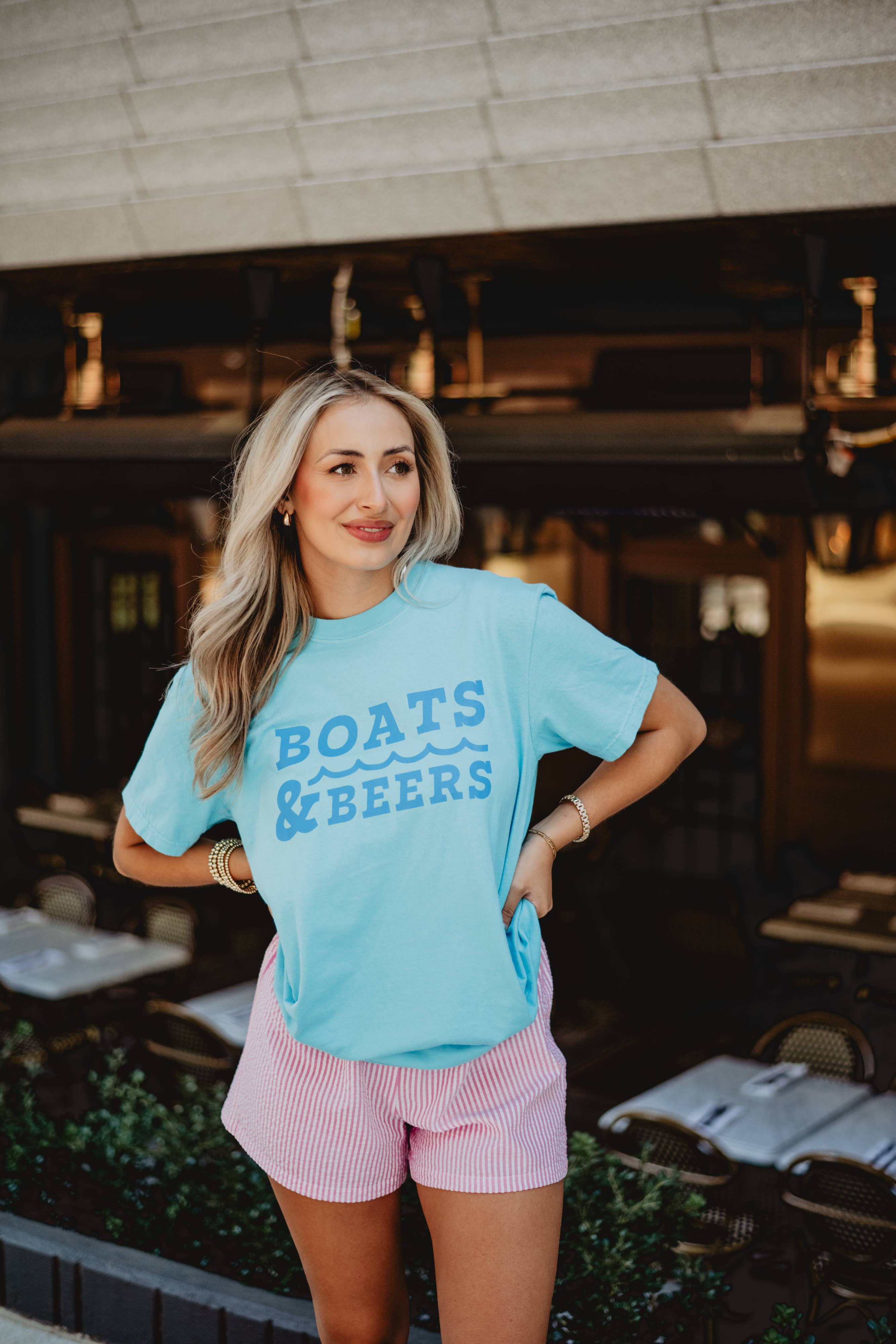 Katydid - Vendita all'ingrosso Maglietta serigrafata - Donna - Maglietta Grafica Barche & Birre3