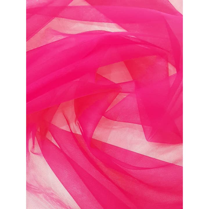 Lace To Love - Wholesale Craft Supplies - Bright Pink Delicate Tulle Fabric 59' Wide TK95251