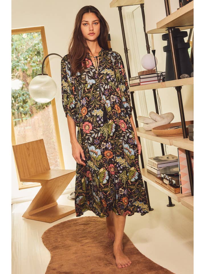 Oddi - Wholesale Dress - Women's - Bohemian Floral Maxi Dress9