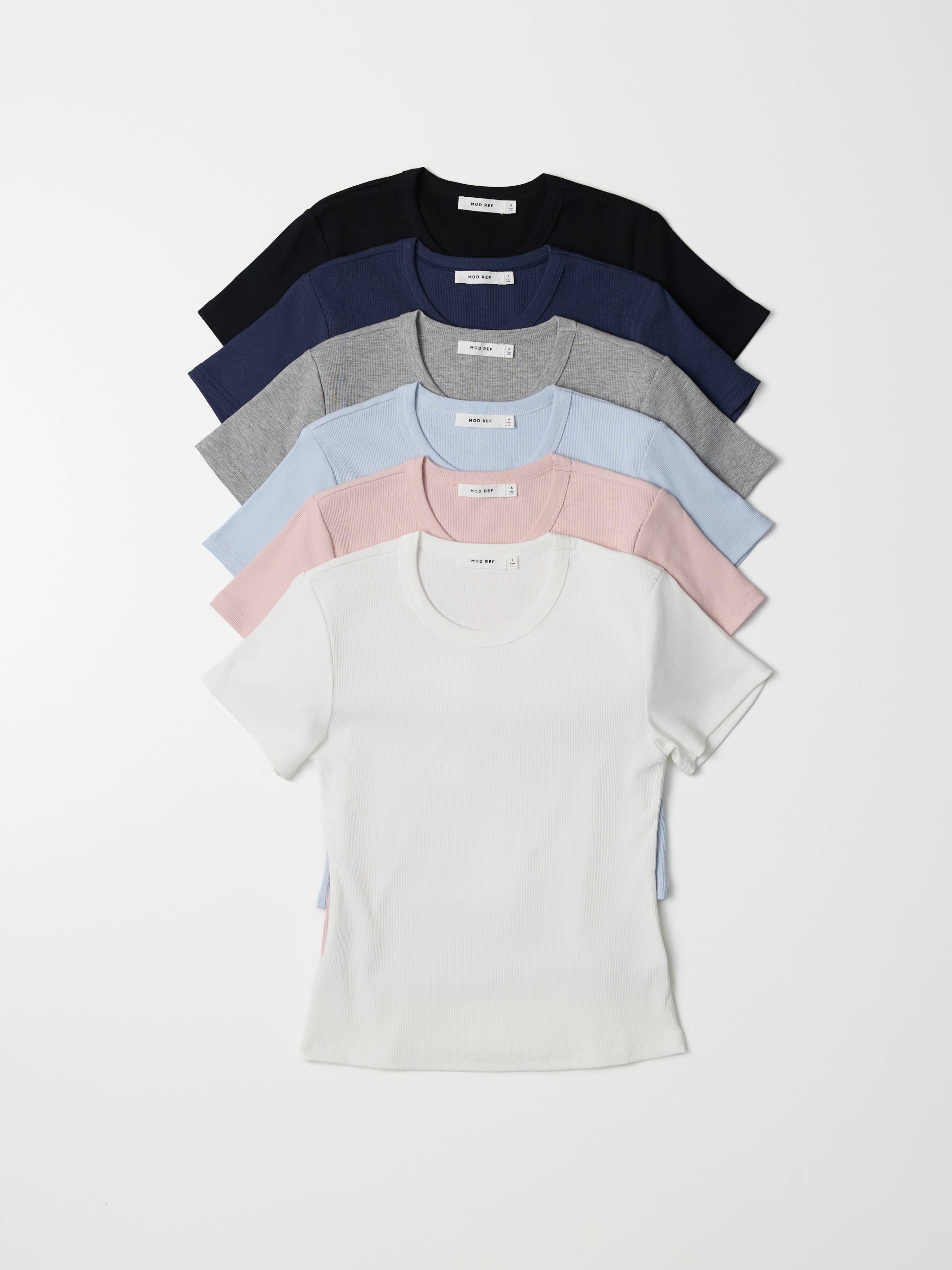 MOD REF - Wholesale T-Shirt - Women's - The Miller Top | Ribbed Short-Sleeve T-Shirt42