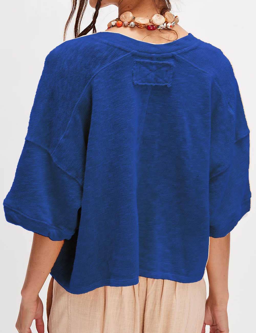 Sweetkama - Wholesale Cardigan - Women's - Ladies Solid Color Midi Sleeves Knitted Cardigan6