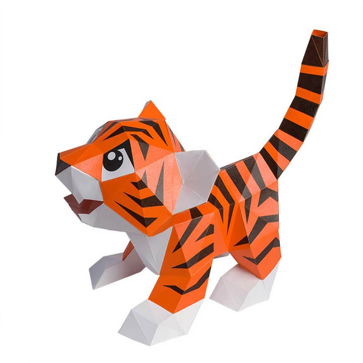 PAPERCRAFT WORLD - Wholesale DIY Craft Kit - Baby Tiger Dual-Use Origami Model, Animal Lamp