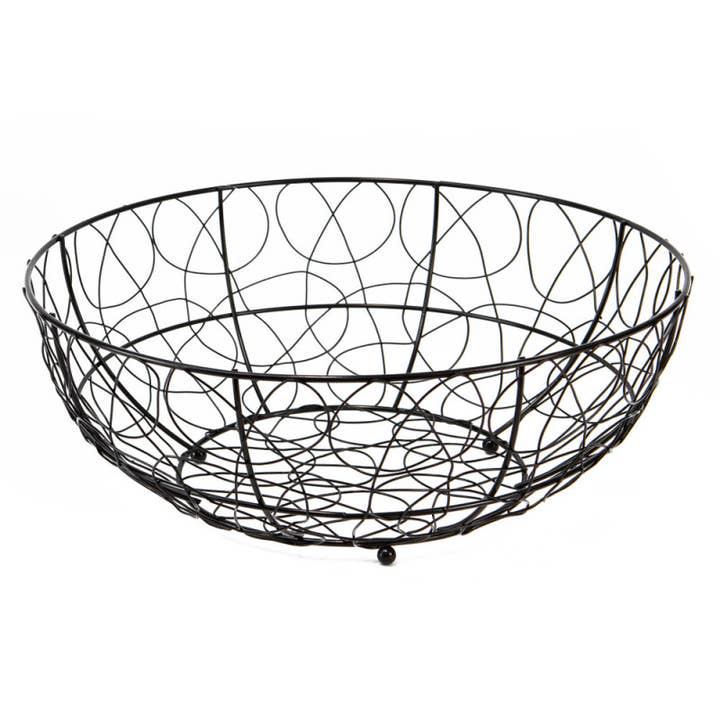 Svart Rund Metallkorg Ø35x12cm för wholesale av Deffrennes