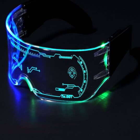 Transparent Techno Shield Sunglasses and other Purchase Wholesale glow glasses. Free Returns & Net 60 Terms on Faire trending on Faire.