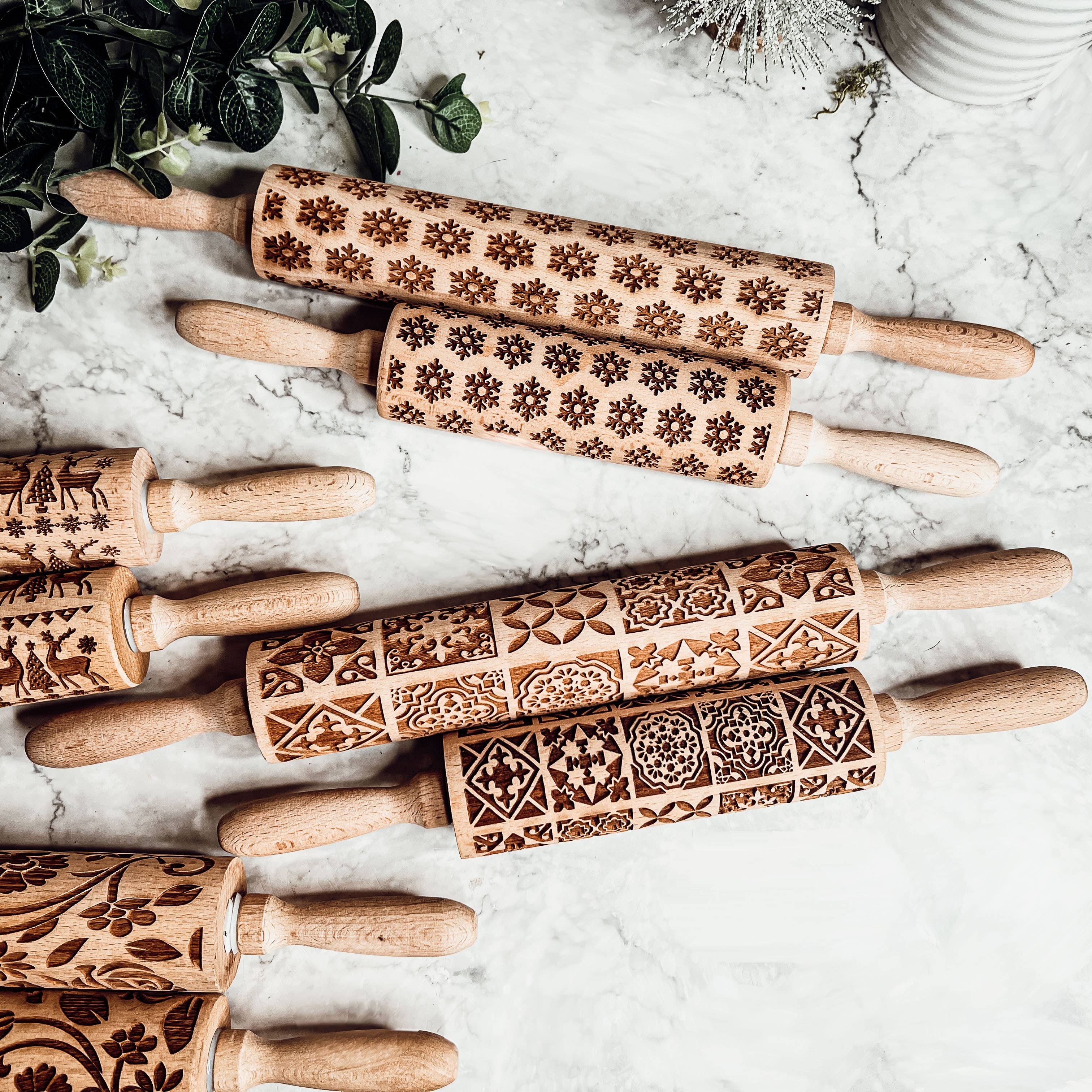 Gia Roma - Wholesale Rolling Pin - Christmas Baking Gift Set, Wooden Rolling Pins for Cookies32