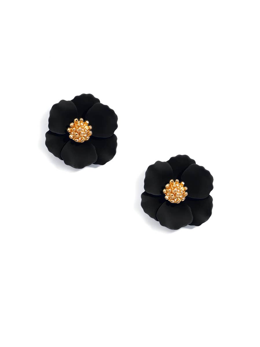 ZENZII Jewelry - Vente Clous d'oreille - Mini boucle d'oreille à tige florale peinte à la main0