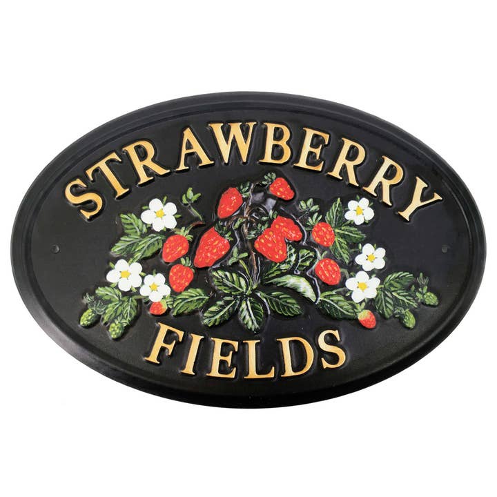 Metal sign Strawberry fields 20x30 cm Isabelle Rose for wholesale by Isabelle Rose