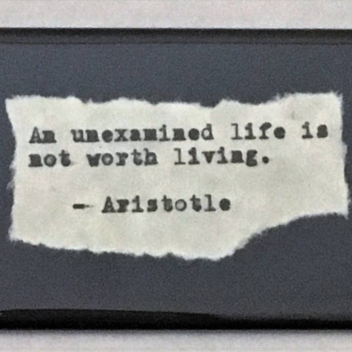 Inspirational Aristotle Quote Handmade Fridge Magnet for wholesale by StuckOnU Art