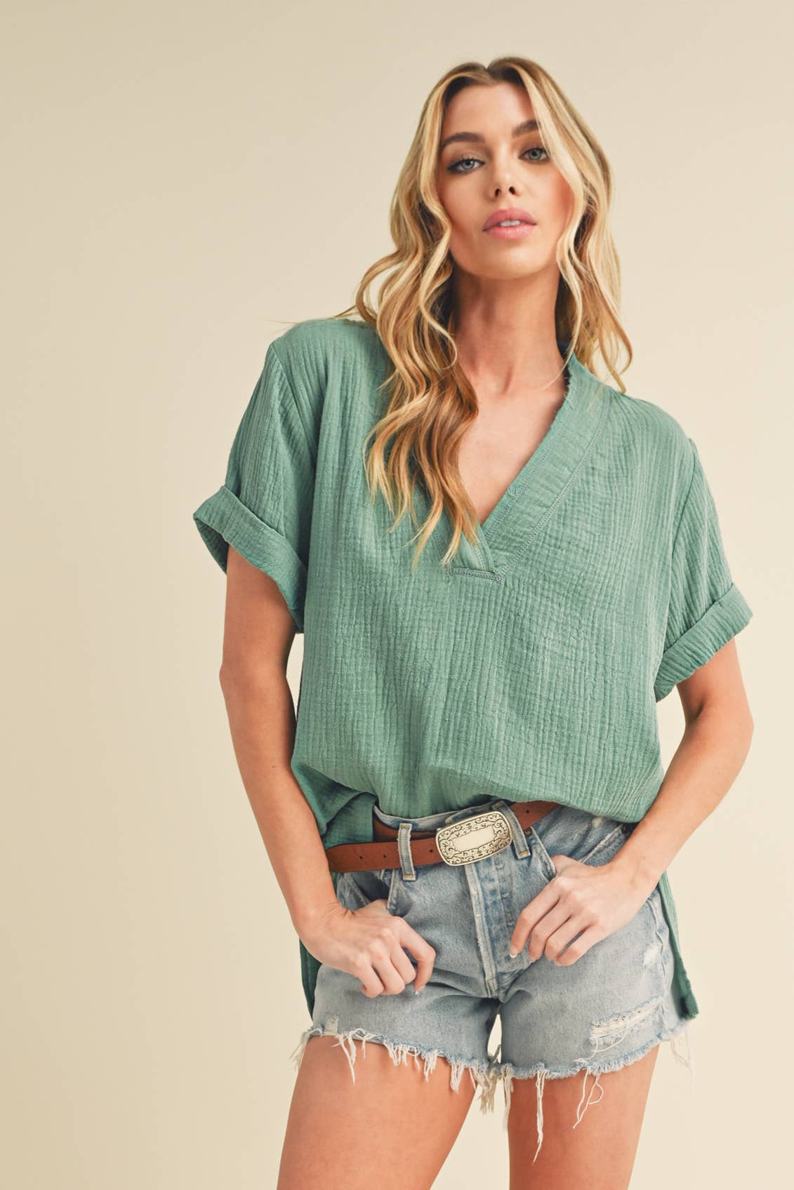 AEMI + CO - Wholesale Blouse - Women's - 8167BK Trudie Top34