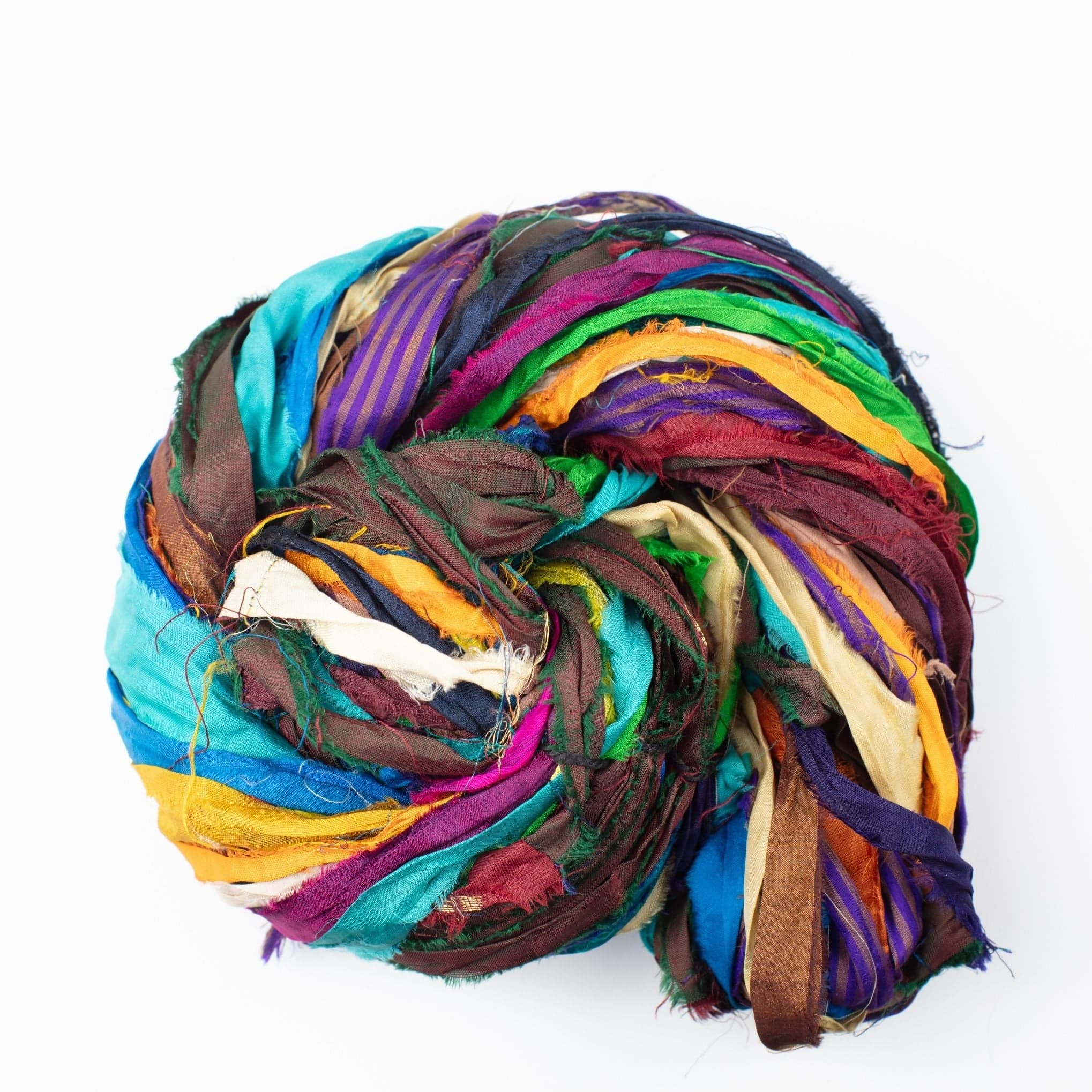 Darn Good Yarn - Wholesale Yarn - Sari Silk Ribbon - "At the Bahamas"8