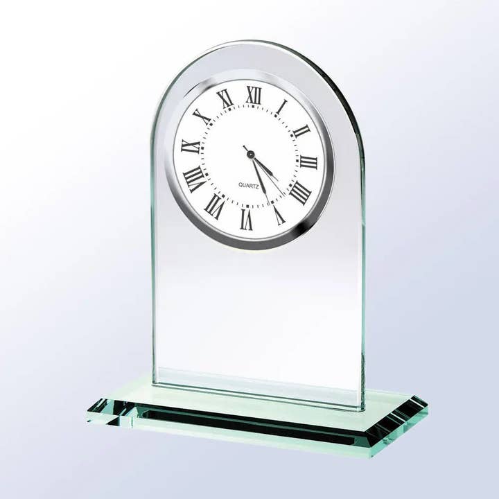 ARCH CLOCK-WHITE ROMAN for wholesale by Crystal House