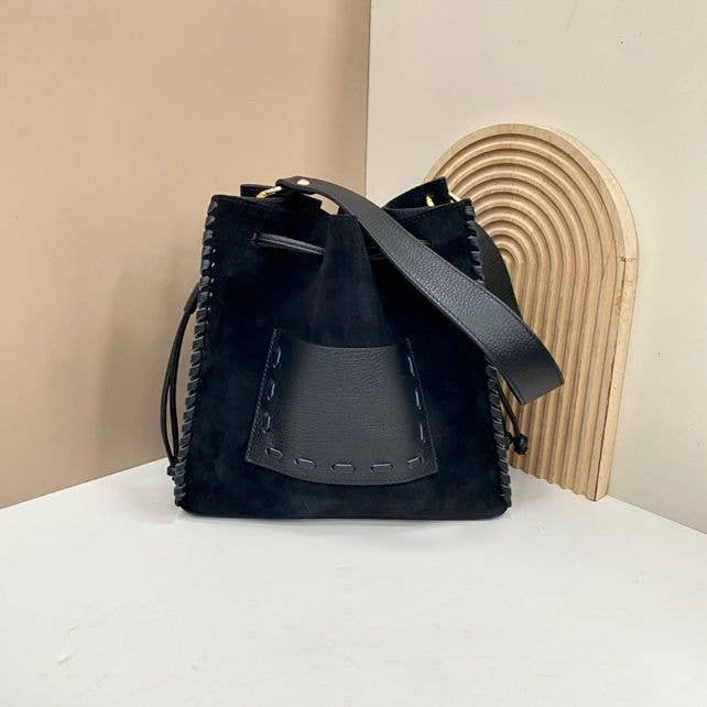 SWEET MAGIC SHOES & BAGS - Vente Sac porté épaule – femme - BOÎTE À BONBONS EN CUIR AVEC DAIM4