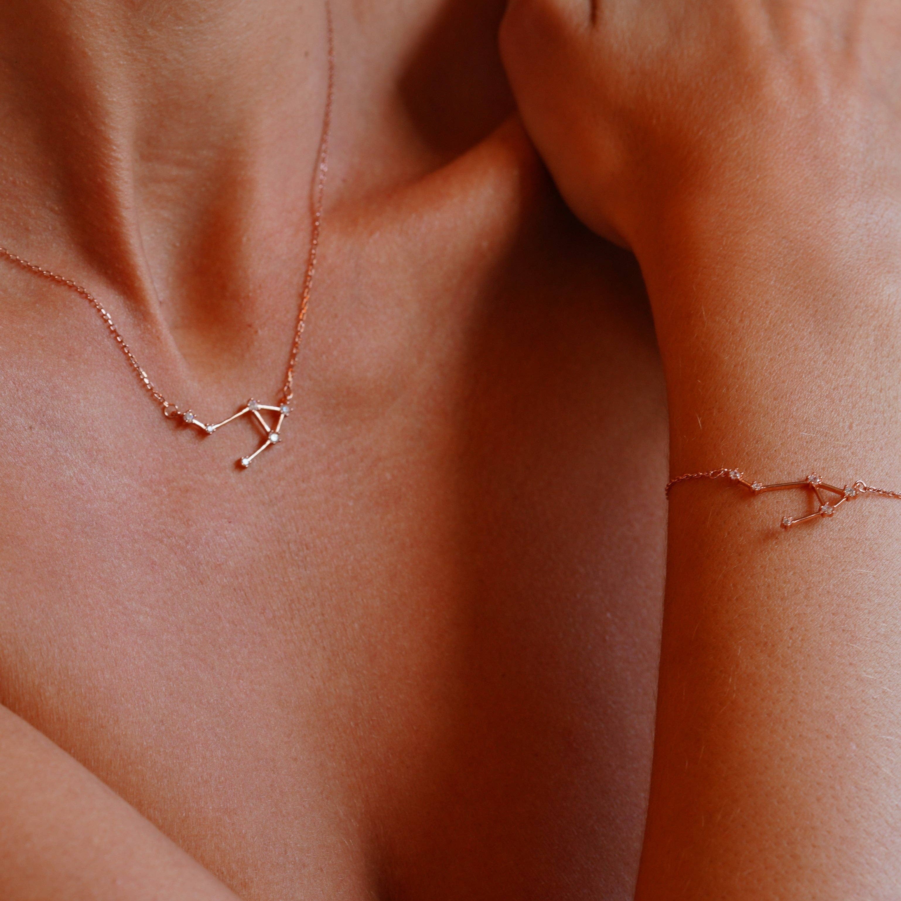 Gold Trip – wholesale Pendant/charm necklace – Libra Zodiac Constellation Necklace4