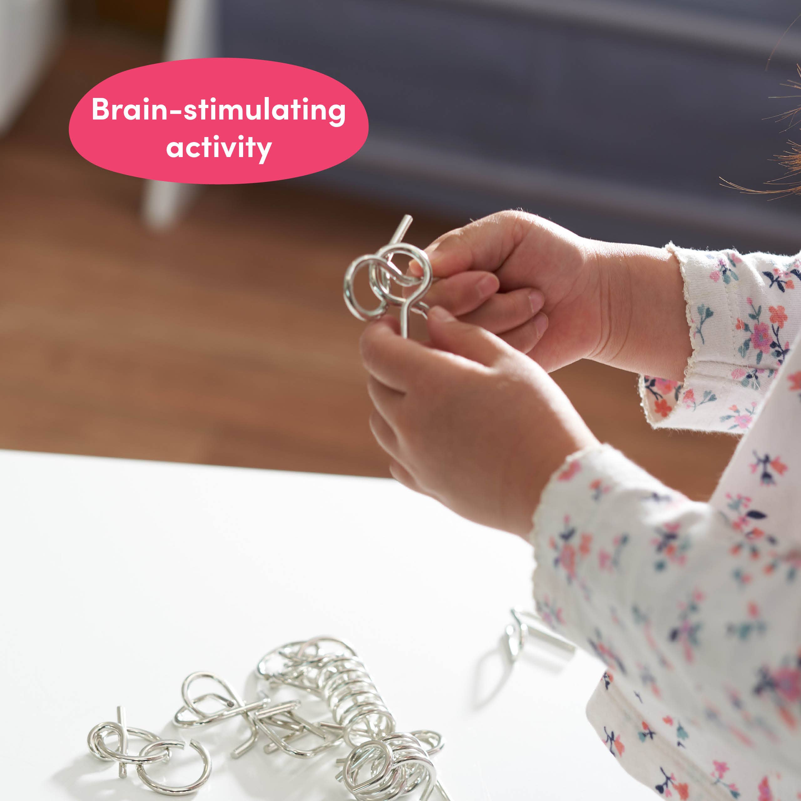 The Twiddlers – wholesale Puzzle – Adult – 12 Pieces Metal Wire IQ Brain Teaser Mind Puzzles3