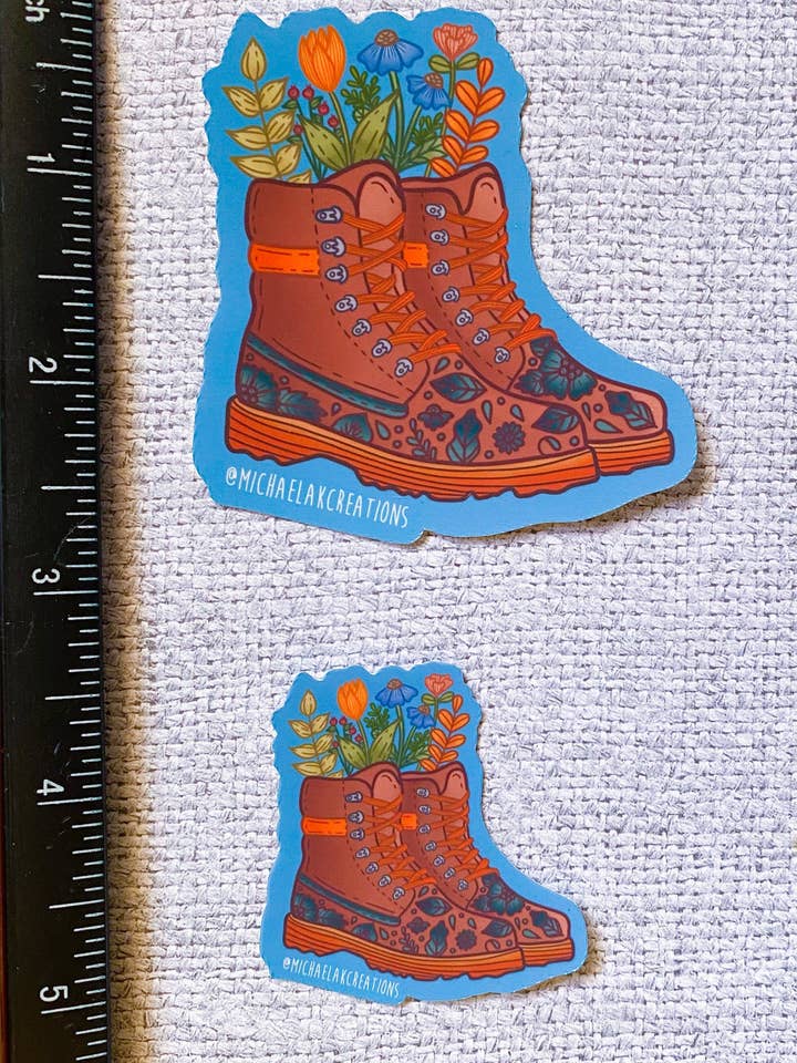 Hiking boots sticker | Stickers for Hydroflask|Stickers | la for wholesale by Michaela K Creations