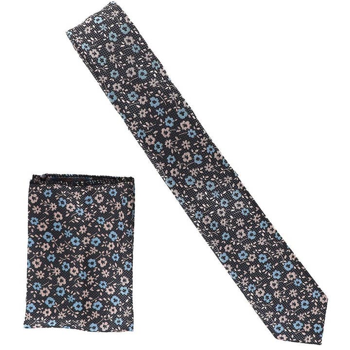 Dubal Brothers - Wholesale Necktie - Men's - Skinny Design Necktie & Pocket Square by Vittorio Farina36