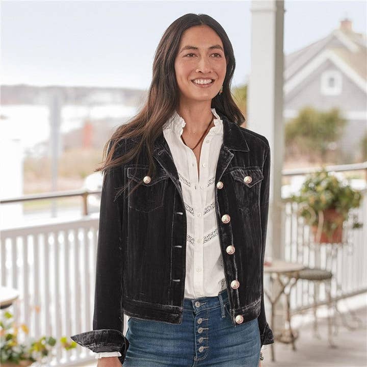 UZ Wholesale Store - Wholesale Jacket - Women's - Versatile Short Velvet Jacket With Lapel